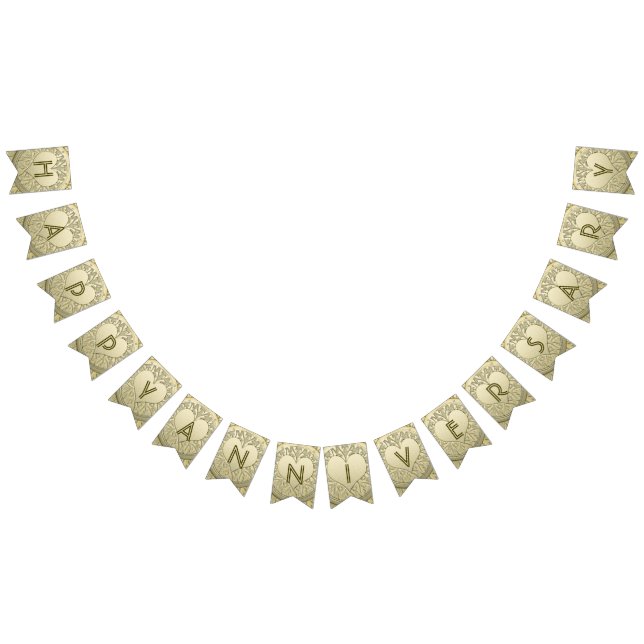 Banderines ☆ ANIVERSARY Narrador de oro Purpurina (Todo)