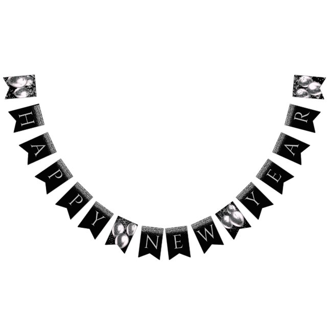 Banderines Año nuevo feliz de plata (Todo)