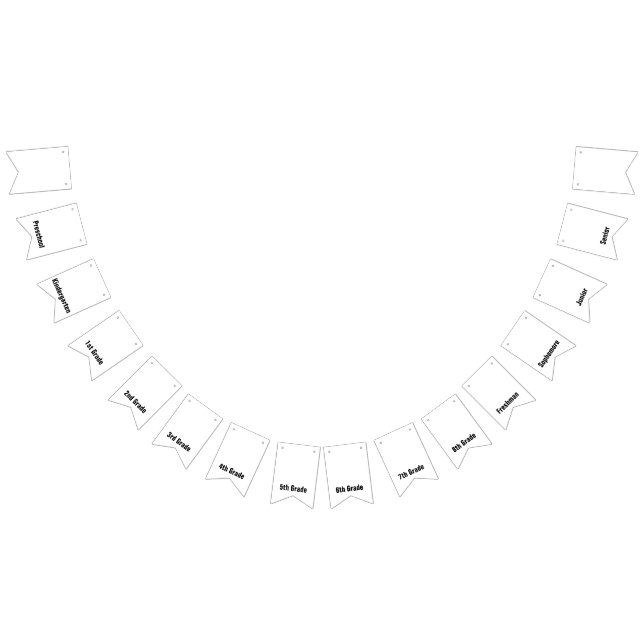 Banderines Años de educación preescolar a grado superior (Todo)