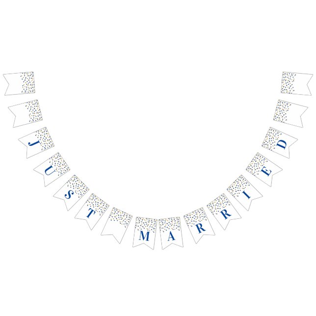 Banderines Apenas confeti azul marino casado del oro de la (Todo)