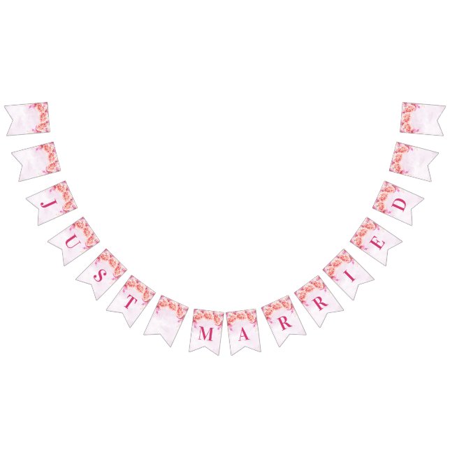 Banderines Apenas flores púrpuras casadas de la acuarela de (Todo)