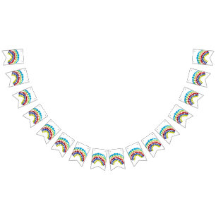 Banderines Arcoiris de papel