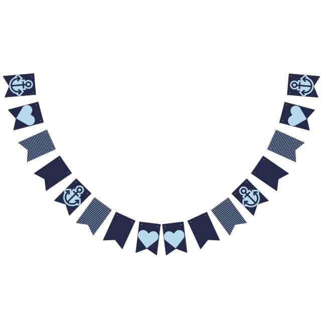 Banderines Armada Náutica y Bunting Blanco (Todo)