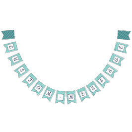 Banderines Armada personalizado y embalaje Verde azulado a ra