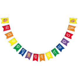 Banderines Art Paint Palette Cute Primer Fiesta de Cumpleaños