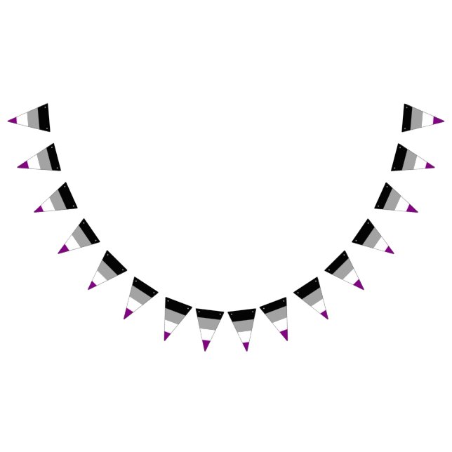 Banderines Asexuality pride flag banner (Todo)