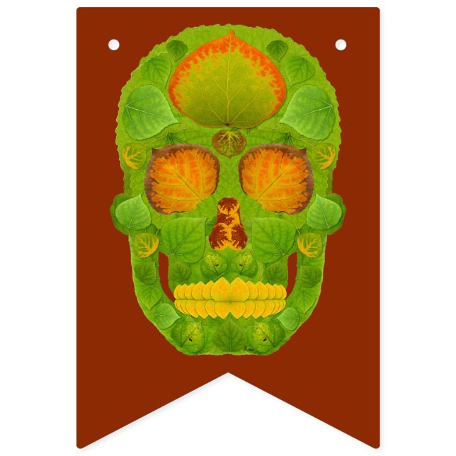 Banderines Aspen Leaf Skull 10 (Decimosexta bandera)