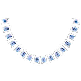 Banderines Astronauta y planetas Banner de cumpleaños feliz