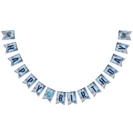 Banderines Astronauta y planetas Banner de cumpleaños feliz