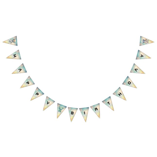 Banderines Atención Cumpleaños Intergaláctico Llanto (Todo)