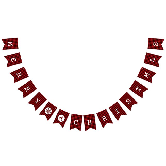 Banderines Atractivo búfalo rojo juguetón ferry navideño (Todo)