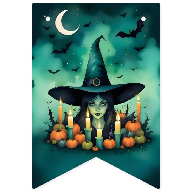 Banderines Attractive & Mystical Halloween Witch Conjures (Tercera bandera)