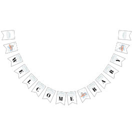 Banderines Avión de bienvenida Baby Shower Penguin