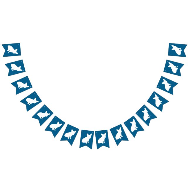 Banderines Azul francés Bulldog Baby Shower francés francés (Todo)