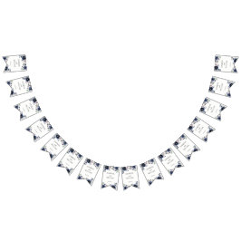 Banderines Azul marino y Boda floral rosa Rubor elegante