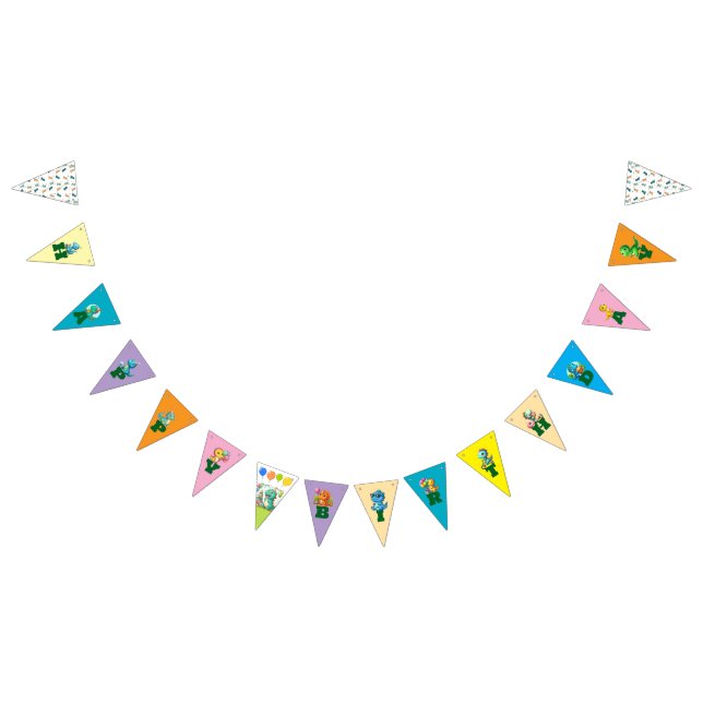 Banderines Baby Dino Birthday Banners (Todo)