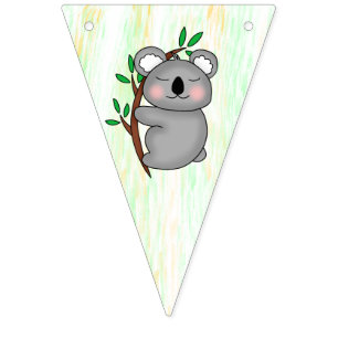 Banderines Baby Koala Bear Baby Shower personalizado