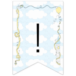 Banderines Baby Shower Amarillo/Azul/Castillo, Banner Swallow