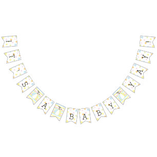 Banderines Baby Shower Beach Ball, Banner Swallowtail