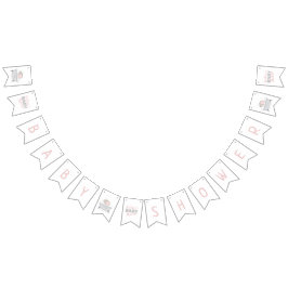 Banderines Baby Shower Chica de Baño de Elefante Búbico