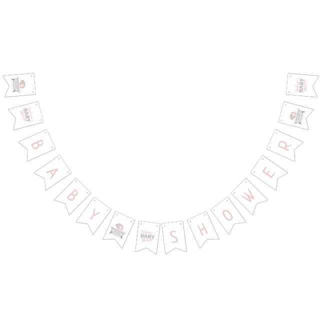 Banderines Baby Shower Chica de Baño de Elefante Búbico (Todo)