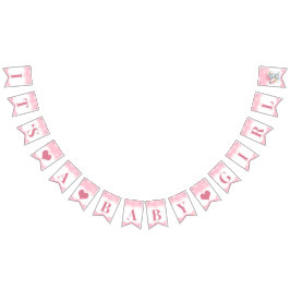 Banderines Baby Shower Chica Elefante Rosa