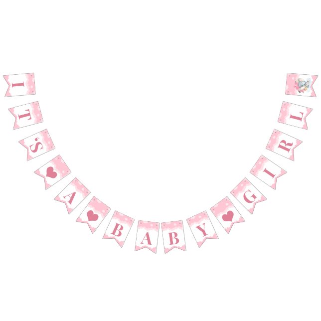 Banderines Baby Shower Chica Elefante Rosa (Todo)
