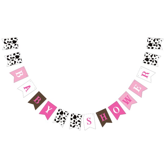 Banderines Baby Shower Cow Print (Todo)