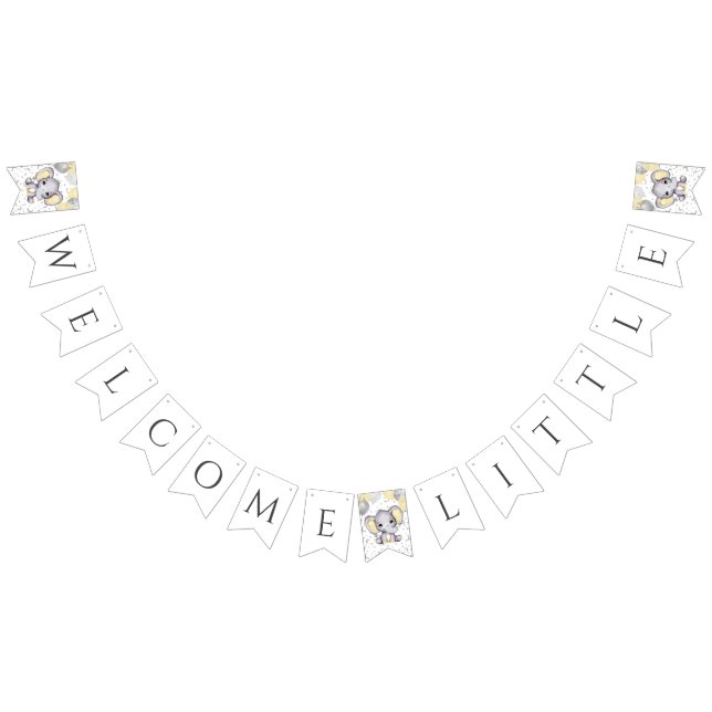 Banderines Baby Shower Cute Yellow Elephant Balloons (Todo)