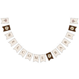 Banderines Baby Shower De Bienvenida De Boho Vintage Floral B