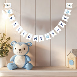 Banderines Baby Shower de Blue Bunny
