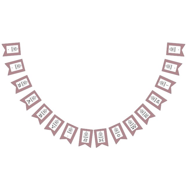 Banderines Baby Shower de vejez cardíaca vintage (Todo)