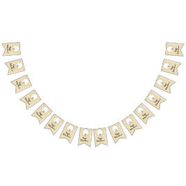 Banderines Baby Shower Gold/Black Stars, Banner Swallowtail