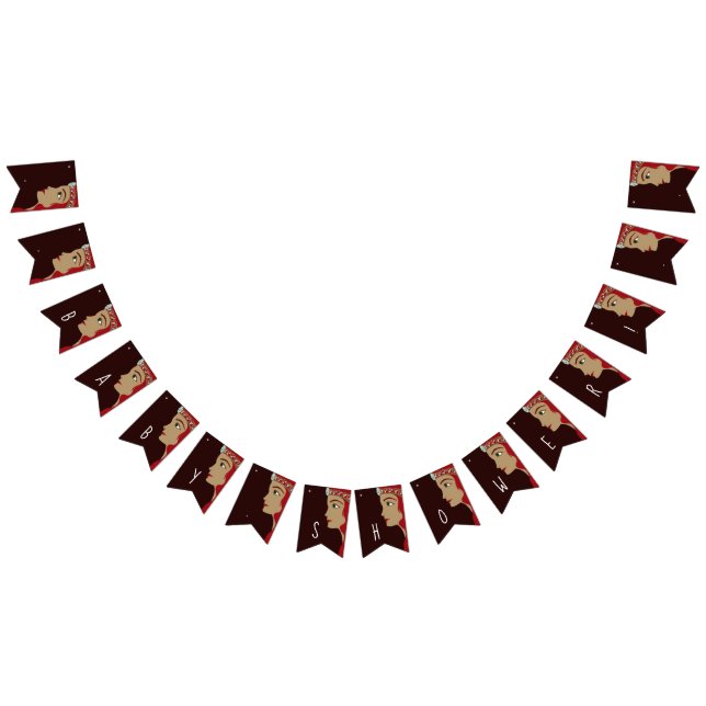 Banderines Baby Shower Rojo Princesa (Todo)