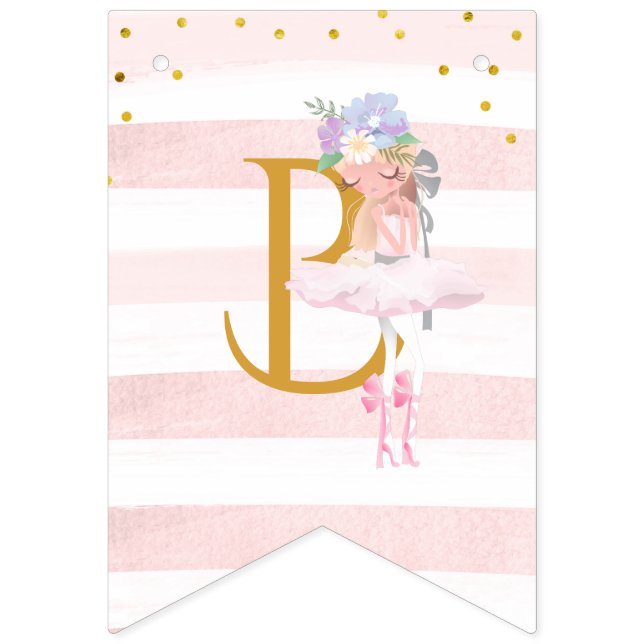 Banderines Bailando con amor Ballerinas Baby Shower (Sexta bandera)