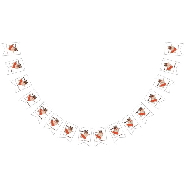 Banderines Baile como si nadie viera a Pug Chica (Todo)