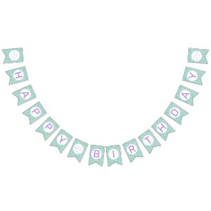 Banderines Bajo el cumpleaños del mar