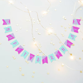 Banderines Bandas rosadas Verde azuladas Pastel moderno