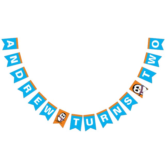 Banderines Banderas/banner de banquete de cumpleaños de pingü (Todo)