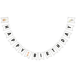 Banderines "Banderas de Bungalows Green Safari Jungle Birthda