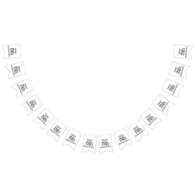 Banderines Banderín de Feliz Quinto Aniversario (Todo)