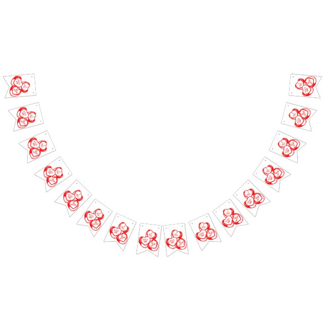 Banderines Banderín de San Valentín 'I Do Kiss Me Be Mine' (Todo)