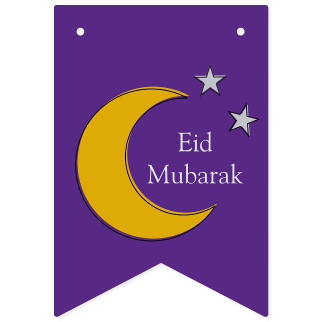 Banderines Banderín personalizable de Eid minimalista moderno (Primera bandera)