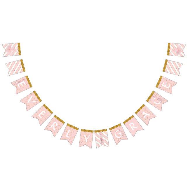 Banderines Banderín personalizado niña del nombre del sitio (Todo)