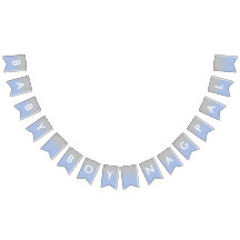 Banner azul y plateado para bebé Nagpal Ombre