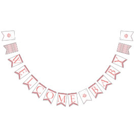 Banderines Banner Baby Shower PINK para suéter feo