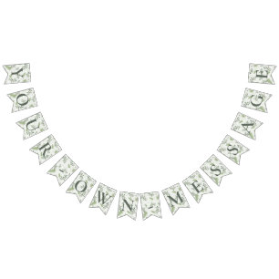 Banderines Banner Boda de los Anillos Eucalyptus y Fern