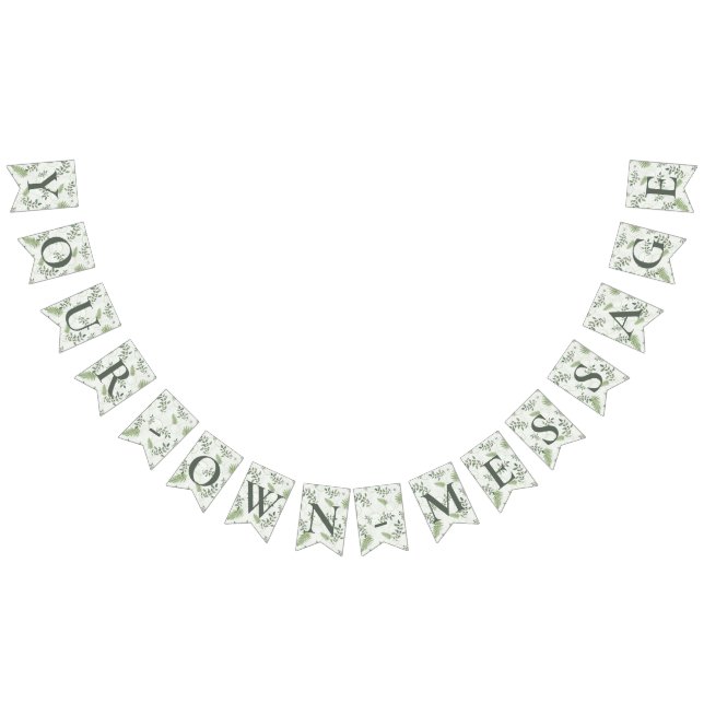 Banderines Banner Boda de los Anillos Eucalyptus y Fern (Todo)