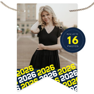 Banderines Banner colgante de graduación de fotos de la Marin