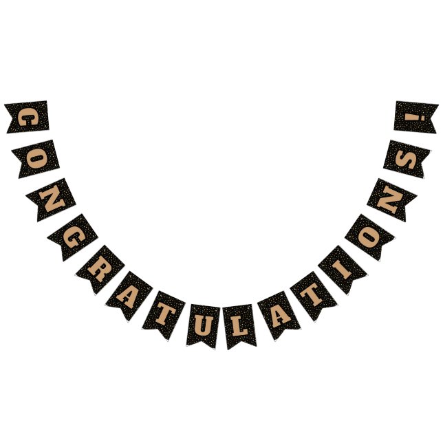 Banderines Banner de agrupamiento de Black and Gold Stars Gra (Todo)